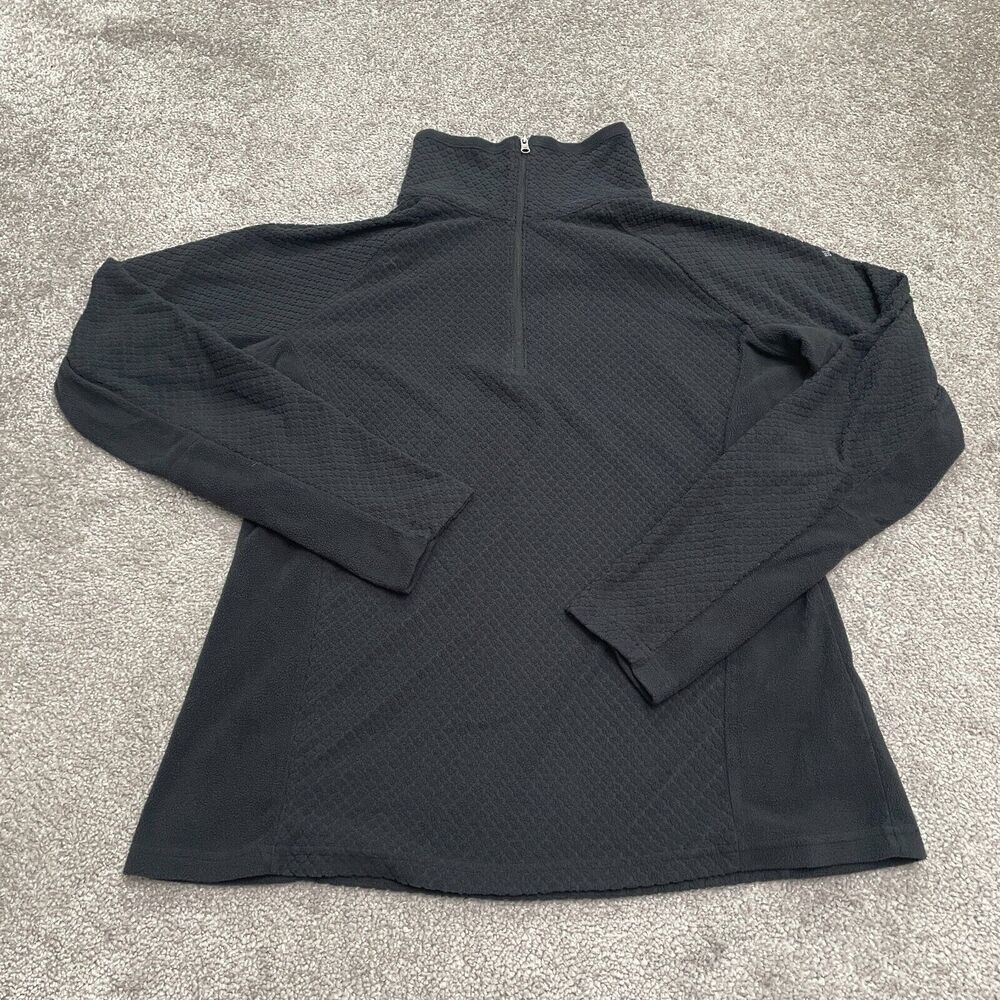 Columbia Glacial IV Fleece Jacket Womens Medium Black 1/4 Zip Outdoor Hiking